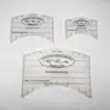 Regla Acrílica para Costura y Patchwork Regla de Diseño de Ropa 90 grados Tela Cortada Irregularmente Regla Doble Plantilla de Patchwork Transfronterizo