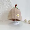 Gorro de bebé con diseño de nariz de oso, gorro tejido lindo de invierno para niños y niñas, gorro cálido para bebés y niños pequeños