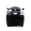 Casco de Motocicleta Cuerno de Plástico Caucho Cuerno de Ternero Decoración Accesorios de Modificación Ventosa coche deportivo Harley Personalidad Retro