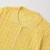 Transfronterizo Aliexpress 2026 Primavera Nuevo Estilo Color Sólido Hueco Moda Manga Corta Cuello Polo Chaqueta Casual 3471001
