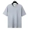 Estilo Novo de Verão 200g Ombro Caído Sorona Manga Curta Casual Versátil Moda Tendência Mais Vendido Cor Sólida Top Masculino