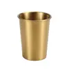 Taza de agua de una sola capa a prueba de caídas de acero inoxidable 304 estilo coreano restaurante de barbacoa vaso de cerveza taza de agua para exteriores té con leche café portátil
