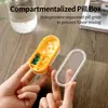 Divisor de Comprimidos com Compartimento de Armazenamento, Cortador Rápido de Comprimidos
