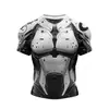 Aliexpress Europeu e Americano 25 Novos Modelos de Roupas Masculinas Transfronteiriças Estampadas de Manga Curta Respiráveis Absorventes de Suor Secagem Rápida para Corrida Esportes Manga Curta Uso Casual