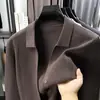 Cardigã Tricotado Suéter Jaqueta Masculina Outono Novo Tendência Masculina Casual Luxo Leve Cor Sólida Jaqueta Top Casual