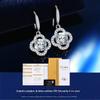 Brincos Trevo de Quatro Folhas em Prata de Lei S925 Banhados a Platina Cor D Moissanita de Um Quilate Gota Comprimento Médio Femininos Atacado
