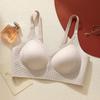 Ropa interior nueva de otoño e invierno 2024 para mujer, sin costuras, soporte suave, copa semi-fija, sin aro de acero, espalda descubierta, sujetador