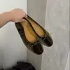 Bailarinas de Corte Bajo con Lazo 2026 Nuevas Bailarinas Retro Francesas de Terciopelo Suela Suave Zapatos de Maternidad