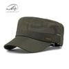 Sombrero de copa plana para hombre, de verano, para exteriores, con protección solar, informal, de malla completa, transpirable, estilo militar coreano.