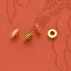 Accesorios Chapados en Oro que Conservan el Color Joyería DIY Oro Antiguo Espaciadores Microincrustados de Circonita Tienda Hilo para Pulseras Tejido de Cuentas