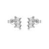 Plata s925 nuevos aretes de piedra rectangular moda simple super hada temperamento aretes boutique transfronteriza fabricantes fuente mayoreo