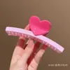 Pinza Grande para el Cabello con Forma de Tiburón Rosa y Corazón para Mujer 2024 Nueva Pinza de Pelo de Gama Alta para Moño en la Parte Trasera de la Cabeza