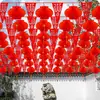 Decoração de jardim para casamento, bandeiras coloridas, lanternas, decorações de casamento ao ar livre, guirlandas com personagens "felizes", coleção de suprimentos para sala de casamento externa rural