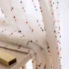 Hilo de caramelo, hilo de arcoíris de moda, cortinas transparentes y ligeramente translúcidas, adecuadas para dormitorios y balcones, que brindan protección solar, diseño lindo, tela fina y ligera