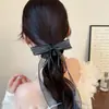 Estilo Ballet Fita Laço Super Fada Prendedor de Cabelo para Mulheres Toque de Alto Padrão Rede de Malha Laço de Influenciador Vermelho Elástico de Cabelo Exquisito