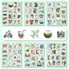 Popular Set de 6 Hojas Grandes con 100 Pegatinas, Colección de Pegatinas 2D de Dibujos Animados Anime, Pegatinas de Animales Sanrio para Diarios