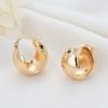 Pendientes de oro auténtico con geometría exagerada europea y americana, pendientes sencillos DIY para mujer, pendientes con hebilla de oreja de estilo frío populares en Internet, accesorios