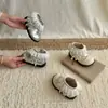 Botas de Couro Retro XSH|Infantil 26 Outono/Inverno Borracha Natural Solado Grosso Proteção Contra Frio Zíper Lateral Resistente a Manchas Impermeável