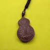 Colgante de Madera de Azufaifo Rayo, Colgante de Calabaza de Fortuna y Prosperidad, Amuleto Portátil, Accesorio para Llavero, Token de Doble Cara Finamente Tallado
