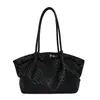 Bolso de Mano Elegante Tejido Texturizado Estilo Coreano Retro para Mujer 2026 Principios de Otoño Gran Capacidad Casual para el Trabajo Bolso de Hombro Único