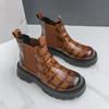 Botas de Hombre Estilo Británico de Caña Alta para Motocicleta Botas de Moda para Hombre 2025 Nuevas Transfronterizas Otoño e Invierno Nuevas Botas de Cuero para el Trabajo
