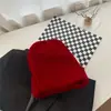 Gorro de Punto de Color Sólido Holgado para Mujer en Invierno, Moderno y a la Moda, Hace que la Cara Parezca Más Pequeña, Cálido y Protector de Orejas, Sombrero de Lana