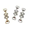 Fivela decorativa de metal com diamante fivela de orelha liga metálica fivela de puxar para roupa bolsa acessórios de joias feitos à mão fivela de bolsa para sapatos e chapéus