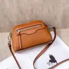Bolsa Feminina de Couro Genuíno Transfronteiriça, Nova Bolsa Quadrada Pequena da Moda, Bolsa Transversal para Ombro para o Dia a Dia, Bolsa para Celular de Couro Bovino de Primeira Camada Togo para Mulheres