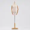 Maniquí de Medio Cuerpo para Pruebas Femeninas, Maniquí de Cuerpo Entero de Madera, Soporte de Exhibición de Ropa para Cuerpo Humano