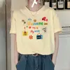 Camiseta Estampada 100% Algodão para Homens e Mulheres, Novo Estilo Verão 2026, Tamanho Grande, Emagrecedora, Versátil, Casual de Manga Curta Estilo Coreano