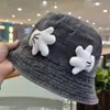 Chapéu de Pescador Fofo do Mickey Mouse Cobrindo o Rosto para Mulheres, Novo Chapéu Balde para Viagem ao Ar Livre de Outono, Chapéu de Sol Versátil com Proteção Solar
