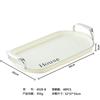 Bandeja ovalada de plata transfronteriza, color blanco leche, bandeja de té de lujo, mesa de centro para el hogar, sala de estar, plato de almacenamiento para tazas de té, plato de fruta