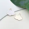 1 Pingente Branco com Gotejamento de Óleo, Pingente Pequeno para Pulseira e Colar, Acessório de Chaveiro DIY Feito à Mão Venda por Atacado