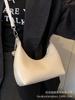 Bolso de Media Luna de Cuero Patente de Diseño Nicho Bolso para Mujer 2024 Nuevo Estilo Coreano de Alta Gama Bolso Bandolera de Hombro con Campana