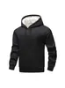 Moletom com Capuz Tamanho Europeu Comércio Exterior Masculino Cor Sólida Versão Pública Solto Casual Jaqueta Esportiva Forrado com Fleece Espessado Par de Top
