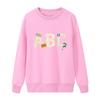 Sudaderas estampadas de manga larga para mujer de primavera y otoño transfronterizas para mujer 2025 Otoño e invierno Terciopelo Suelto Cuello redondo Tops para mujer