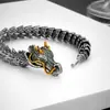 Accesorios Punk para Hombre Moda Europea y Americana Hip-Hop Pulseras para Hombre Pulseras de Dragón Retro Pulseras de Estilo Nuevo Pulseras para Hombre