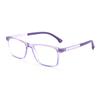 2026 Gafas de Computadora Anti-Luz Azul Cuadradas para Niños Marco Transparente Gafas Planas de Luz Azul para Niños Xykf8500