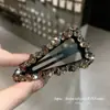 Pinzas para el cabello de pedrería brillante de lujo estilo coreano Dongdaemun Primavera 2026 para mujer, Colección de accesorios para el cabello de la frente