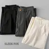 Pantalones de Traje Rectos Sueltos de Color Sólido de Moda para Hombre Pantalones de Traje Formal de Negocios Profesionales para Hombre Pantalones Largos de Otoño