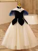 Vestido Infantil Vestido de Princesa Daminha de Casamento Menina Pequena Apresentação de Piano Vestido de Menina Verão Estilo Princesa