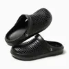 Pantuflas transfronterizas para hombre para verano para salir zapatos de playa sandalias y pantuflas ligeras zapatos de playa para vadear zapatos con agujeros de fondo plano y agujeros densos para mujer