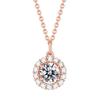 Collar de Moda Redondo Color Tesoro Plata Esterlina s925 Collar Femenino Transfronterizo Europeo y Americano Collar de Zircón en Forma de Gota Cadena para Clavícula Femenina