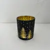 Bosque de Pinos Transfronterizo Alce Portavelas de Vidrio Galvanizado Taza para Velas Cumpleaños Navidad Decoración del Hogar Taza de Aromaterapia Fiesta