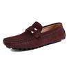 Primavera Transfronterizo Talla Grande Zapatos de Pierna Cuero Genuino Cuero Suave Transpirable Zapatos Perezosos Casual para Hombre Zapatos de Forro Polar
