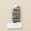 Meias empilhadas, meias femininas, estilo Y2K da moda, meias até a panturrilha, outono e inverno, antiderrapantes, quentes, de tricô, comprimento médio, polainas para botas de neve