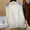 2026 Novo Estilo Chinês Jacquard Pesado Bordado com Lantejoulas Gola Redonda Manga Longa Estilo Étnico Camisa Base Modificada