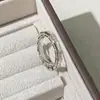 Anillo Hueso de Serpiente Baojia para Mujer, Versión Alta, Superficie Lisa, Chapado en Oro Rosa de 18 Quilates con Diamantes, Par de Anillos de Lujo Accesible de Moda con Diamantes Completos para Entrega