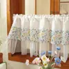 Cortinas Cortas de Atmósfera Pastoral Soñadora de Gama Alta para Cocina, Cortinas de Café, Cortinas de Sombra Frescas y Ligeras Estilo Americano