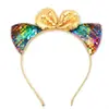 Día del Niño diadema de cuentas de chica gato diadema linda de orejas de gato de dibujos animados lazo tocado de Mickey